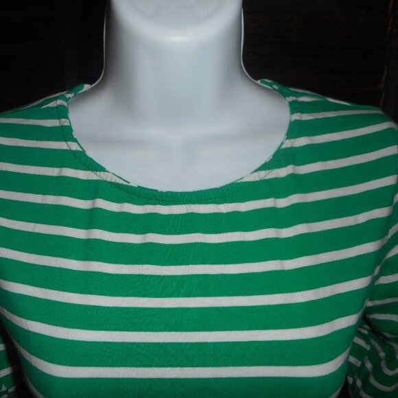 BOGO Free, Kelly Green and white stripe knit dress, Medium - Picture 12 of 14